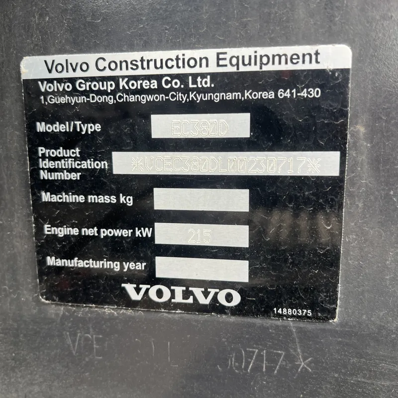 二手沃尔沃380挖掘机